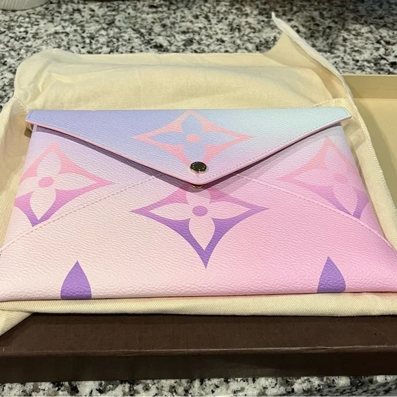 Louis Vuitton Pink and Purple Monogram Clutch - Picture 6 of 6